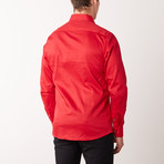 Slim-Fit Printed Paisley Dress Shirt // Red (XL)