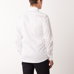Slim-Fit Printed Paisley Dress Shirt // White (M)