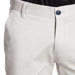 Slim-Fit Solid Dress Pants // Silver (40WX32L)