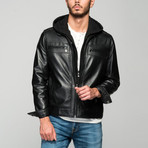 Atanasio Leather Jacket // Black (XS)