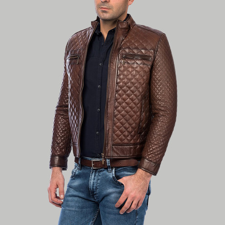 Franco Leather Jacket // Antique Brown (XS)