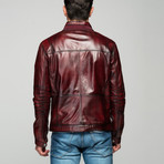 Ivan Leather Jacket // Claret Red (XS)