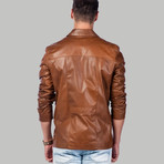 Apuleio Leather Jacket // Tobacco (M)