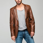 Euseo Leather Jacket // Antique Brown (2XL)