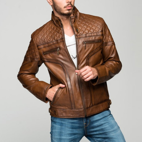 Schirripa Leather Jacket // Antique Brown (XS)