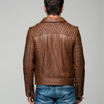 Aurelio Leather Jacket // Antique Brown (S)