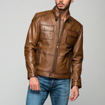 Felice Leather Jacket // Antique Brown (S)
