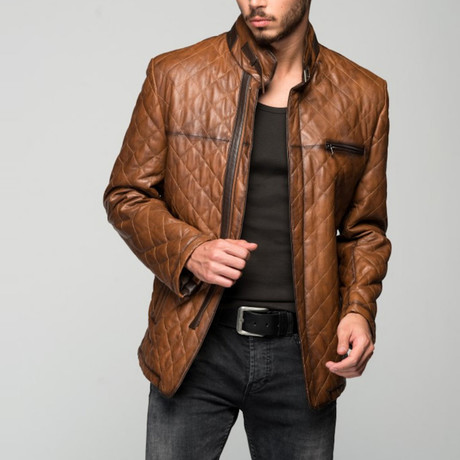 Marte Leather Jacket // Antique Brown (XS)