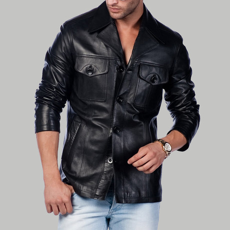 Alberto Leather Jacket // Black (Euro: 46)
