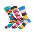 Striped + Block Sock Bundle I // 3 Pack // Multicolor