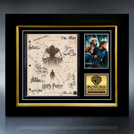Harry Potter And The Deathly Hallows Script // Limited Edition // Custom Frame