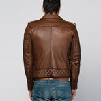 Stefano Leather Jacket // Antique Brown (XL)