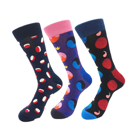 Abstract Sock Bundle II // 3 Pack // Multicolor