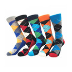 Argyle Sock Bundle // 5 Pack // Multi Color