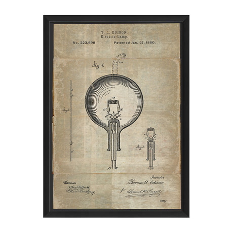 Edison Patent // White (12.625"W x 17.125"H x 1.125"D)