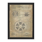 Tesla Alternating Motor Patent // White (12.625"W x 17.125"H x 1.125"D)