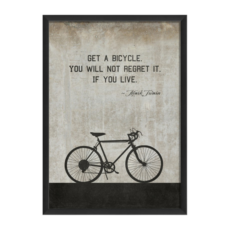 Bicycle // Twain // White (12.625"W x 17.125"H x 1.125"D)