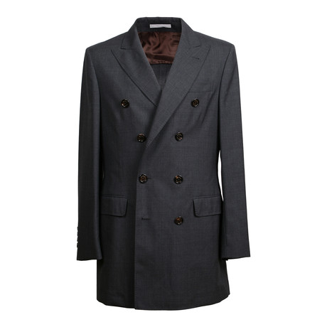 Rolling 3-Button Double Breasted Overcoat // Gray (Euro: 48)