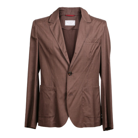Rolling 3-Button Sports Coat // Brown (Euro: 48)