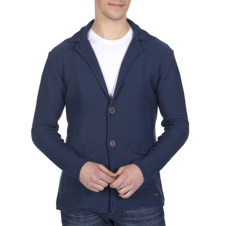Trevon Knitwear Jacket // Indigo (S)