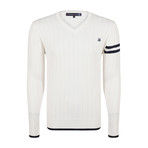 Cavallari Pullover // Ecru + Navy (M)