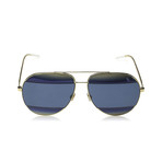 Dior // Men's Diorsplit1 Sunglasses // Blue + Gold Shaded Blue Gray