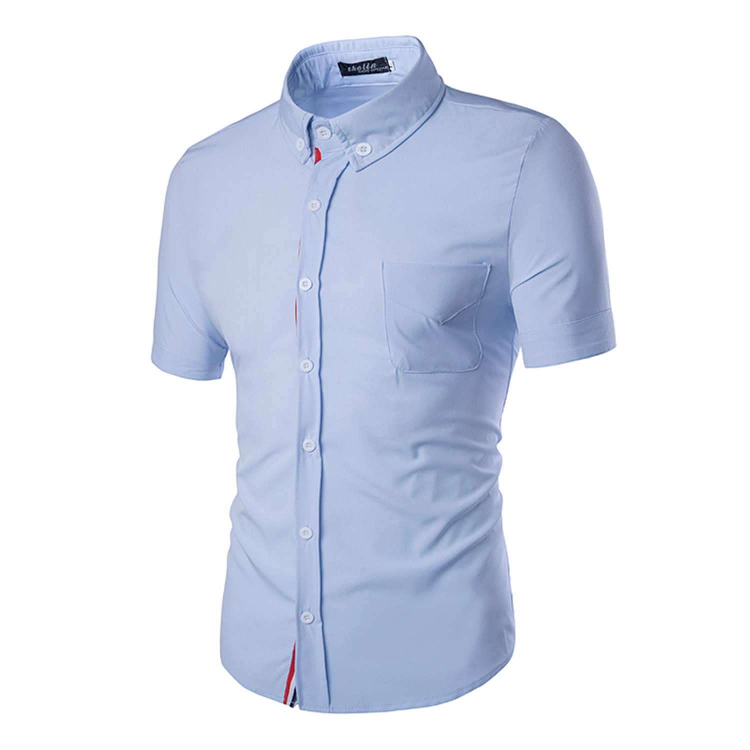 Short Sleeve Shirt // Light Blue Solid (XL) - Casual Apparel Clearance ...
