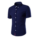 Short Sleeve Shirt // Navy Blue Solid (M)