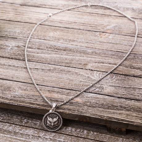 Owl Necklace // Silver