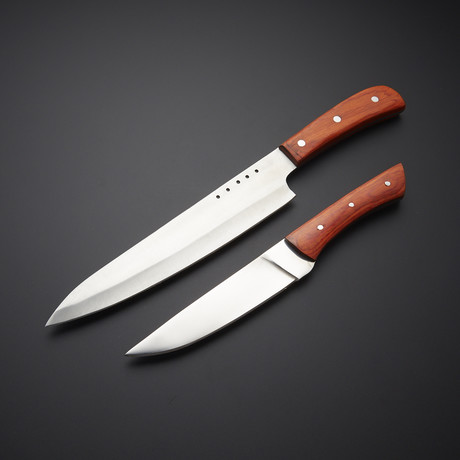 Stainless Steel Chef 2-Piece Knife Set // Orange