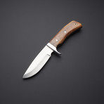 D2 Steel Full Tang Knife + Steel Guard // Walnut Wood Handle