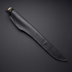 D2 Steel Vintage Long Knife // Bull Horn Handle