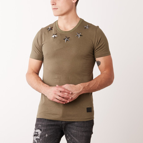 Metal Stars T-Shirt // Army (XS)