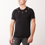 Metal Stars T-Shirt // Black (L)