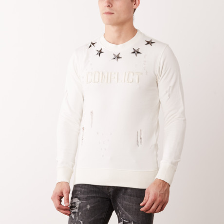 Metal Stars Sweater // Off White (XS)