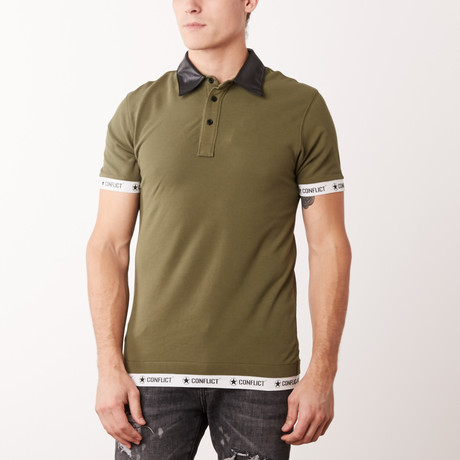 Leather Polo // Light Army (M)