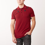 Metal Stars Polo // Bordeaux (M)