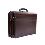 Leather Lawyer's Breifcase // Brown