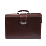 Leather Lawyer's Breifcase // Brown