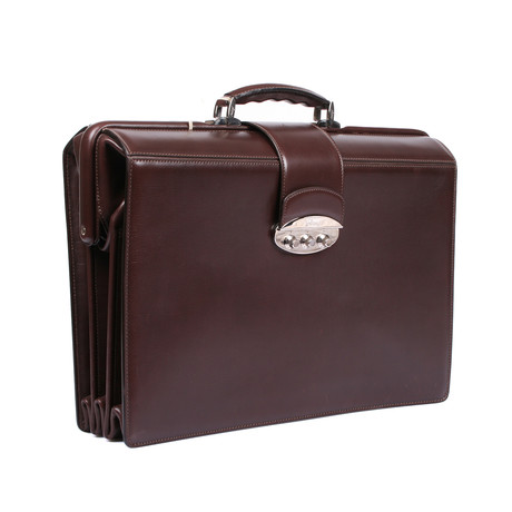 Leather Lawyer's Breifcase // Brown