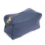 Leather Personal Care Case // Blue