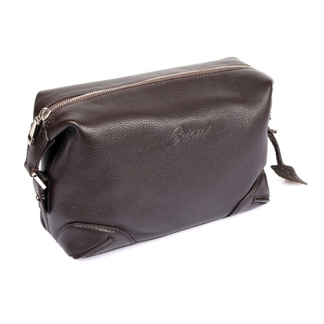 Leather Personal Care Case // Dark Brown