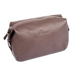 Leather Personal Care Case // Brown
