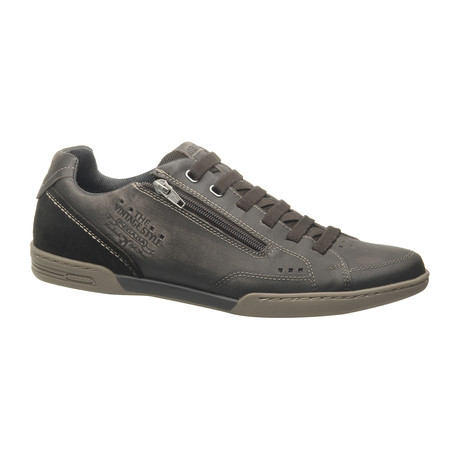Zip + Lace-Up Casual Tennis Shoes // Coffee (US: 6.5)