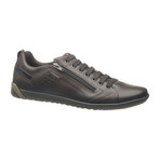 Zip + Lace-Up Casual Tennis Shoes // Brown (US: 9)