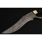 Vintage Damascus Steel Bowie Knife // Collector Edition #77