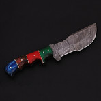 Damascus Steel Tracker Knife // Hunters Grip Handle