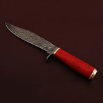Damascus Steel Bowie Knife // Pakkawood Handle