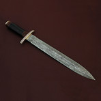 Hand Engraved Damascus Steel Sword // Vintage Collection
