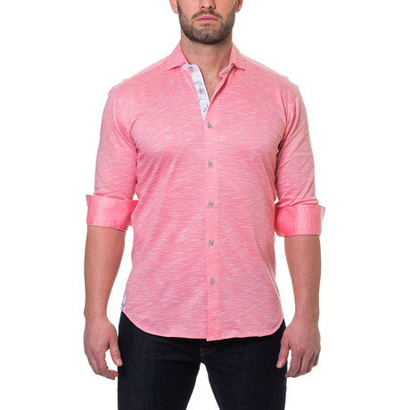 Wall Street Jersey Dress Shirt // Pink (XL)